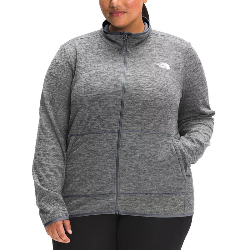 THE NORTH FACE Womens Plus Size Canyonlands Full-Zip Jacket 1X Grey