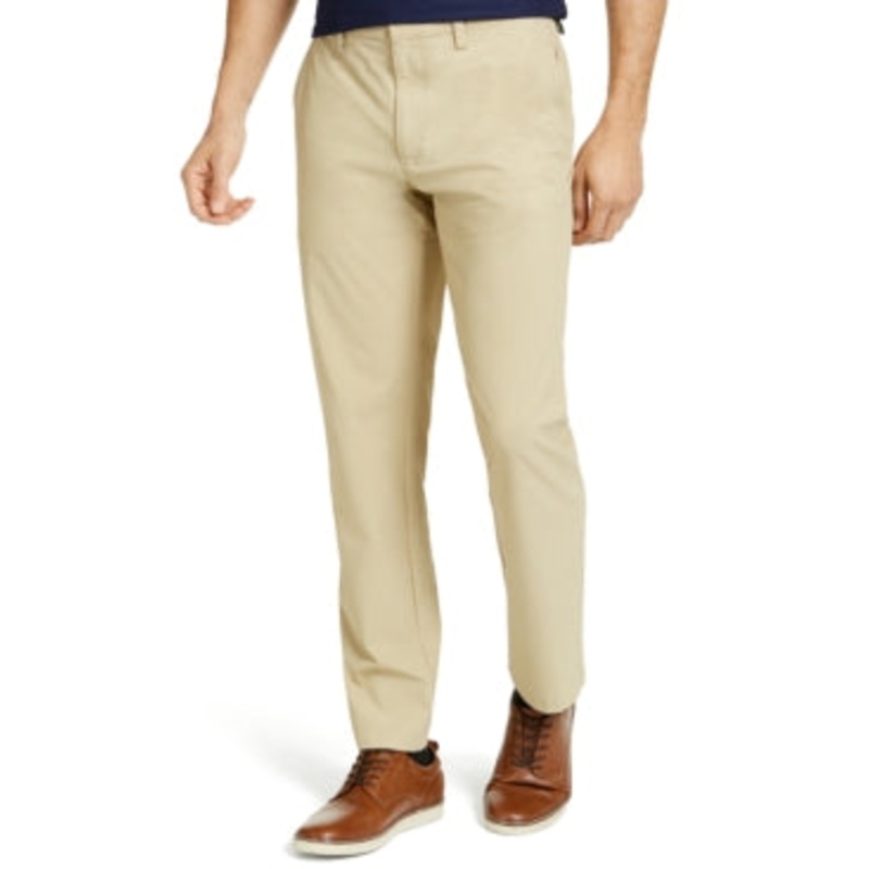 Club Room Men's Performance Straight Leg Pants Lt Beige 36 X 32
