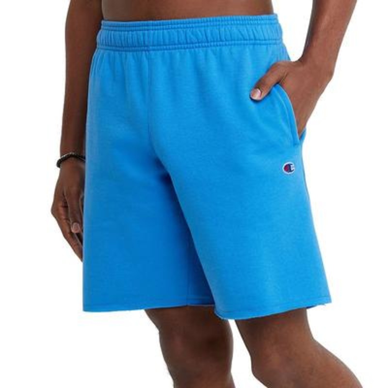Men's Champion 10" Powerblend Fleece Shorts Size: S Brt Blue