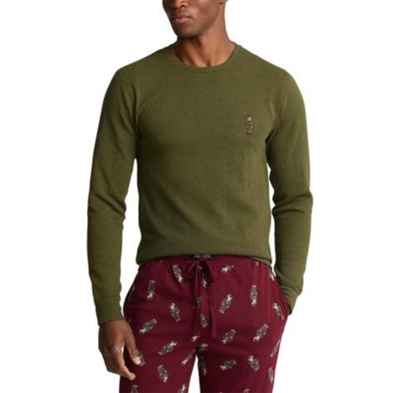 Polo Ralph Lauren Men's Thermal Crewneck Shirt Green Xxl