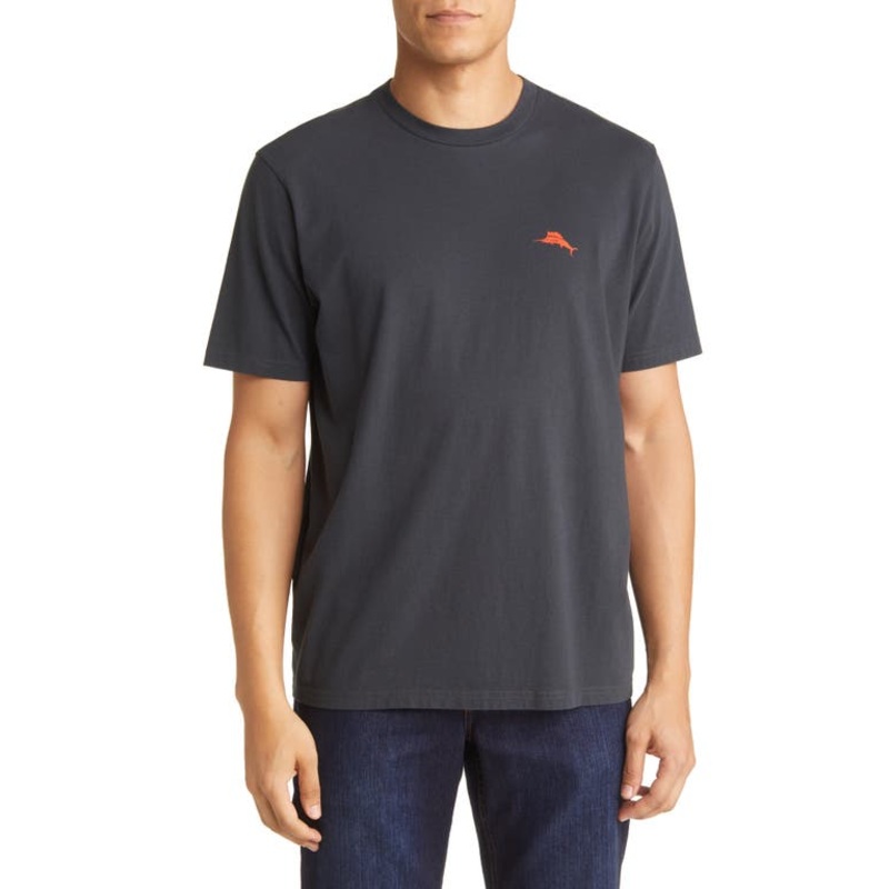 Tommy Bahama Mens Gingle All The Way Graphic T shirt Black Large