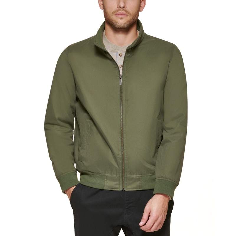 Club Room Men's Bomber Jacket  Olive Green  Size Large