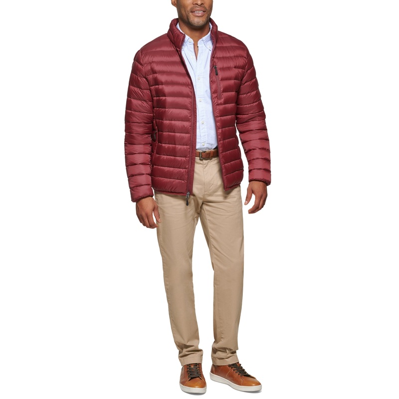 Club Room Men's Down Packable Quilted Puffer Jacket XL Port Red
