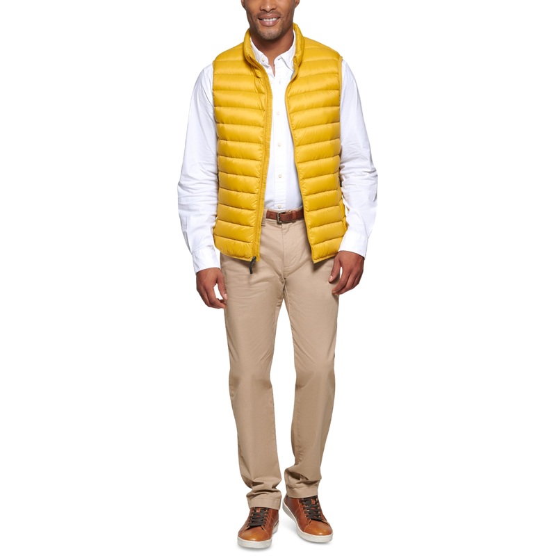 Club Room Men's Down Packable Vest Gold Large