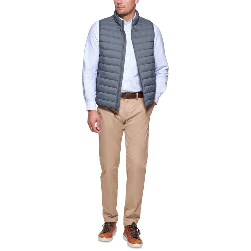 Club Room Men's Down Vest  Heather Charcoal  Size Large