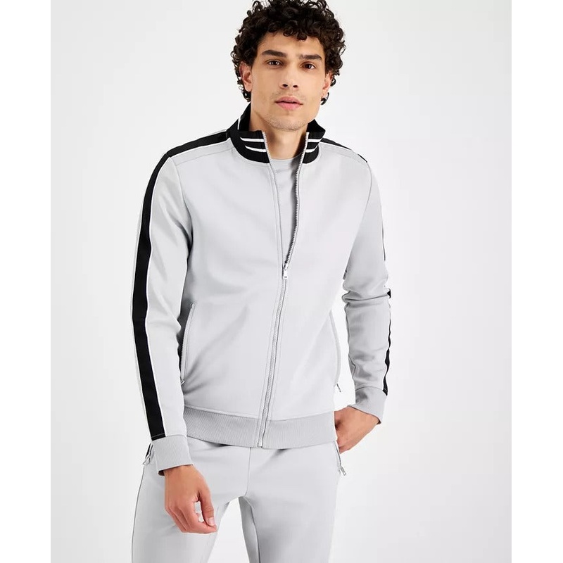 INC International Concepts Men's Fitness Track Jacket  Gray Xxl