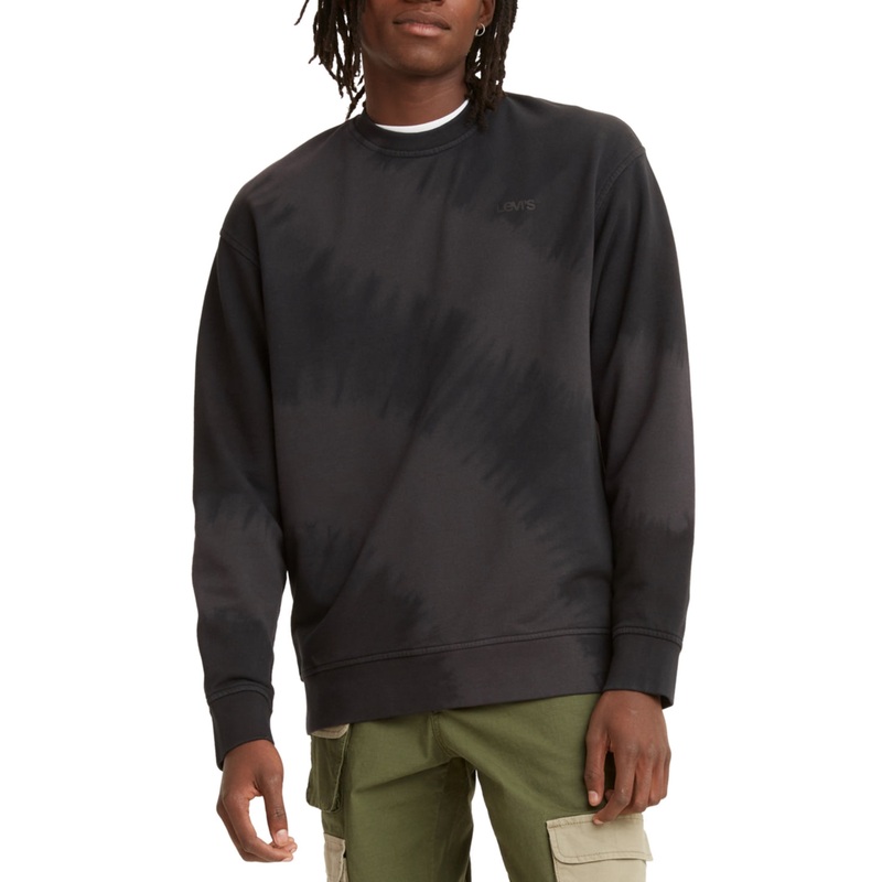 Levi's Men's Seasonal Crew Neck Sweatshirt Xxl Black Grey