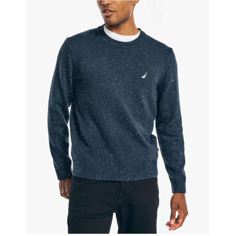 Nautica Men's Donegal Speckle Crewneck Sweater  Navy Small