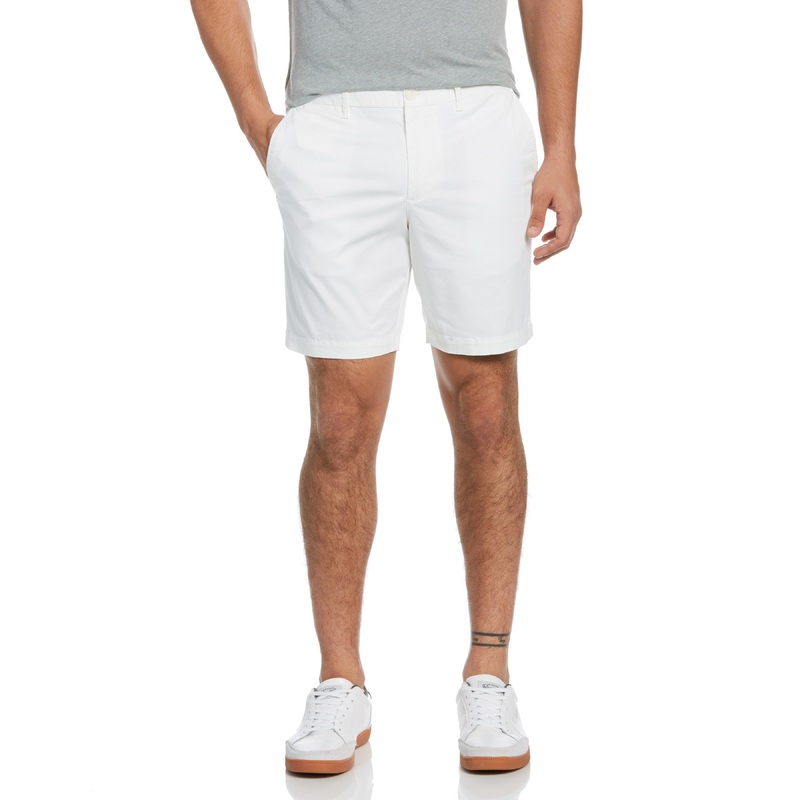 Penguin Munsingwear Mens Slim Fit 8" Inseam Khaki Shorts White 31 Reg