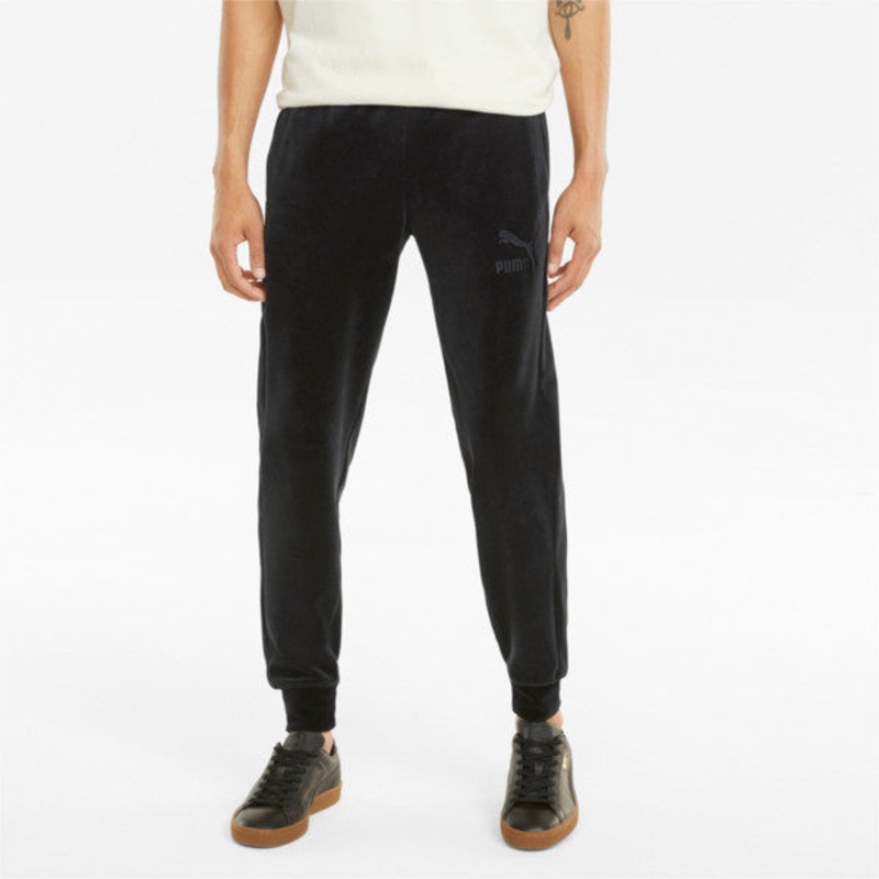 Puma Men's T7 Velour Jogger Pants Black Small