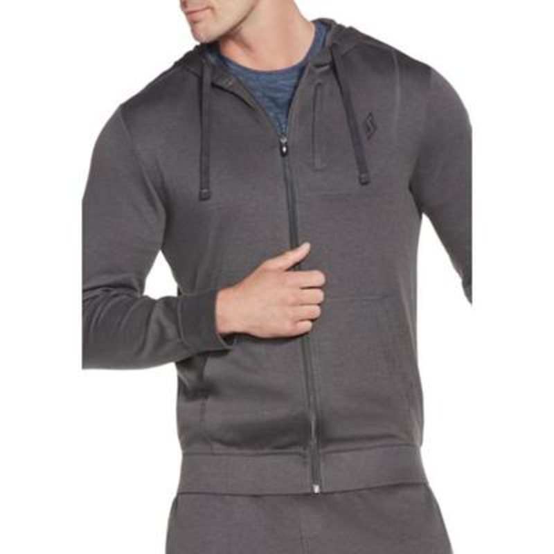 Skechers Men's Go Knit Pique Full Zip Hoodie Charcoal 2Xl
