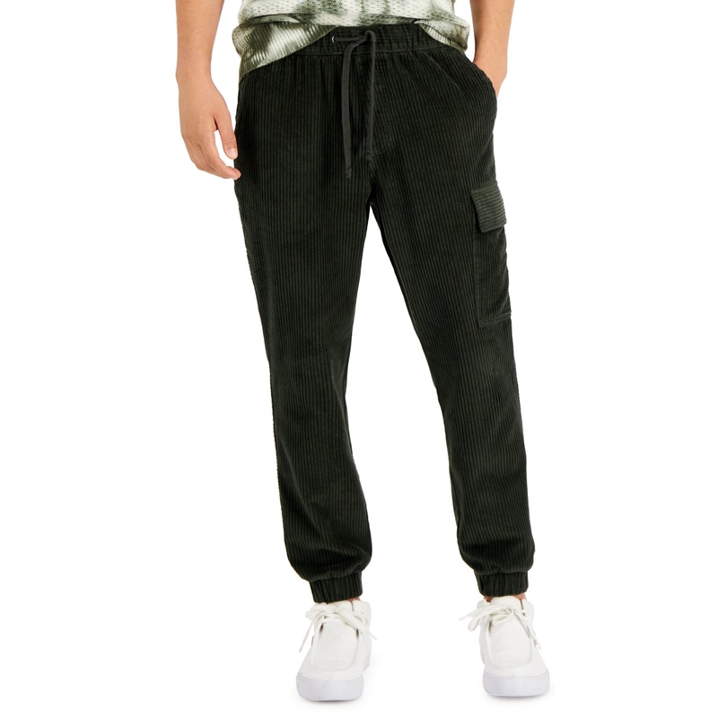 Sun + Stone Men's Corduroy Jogger Pants Dark Green Xxl