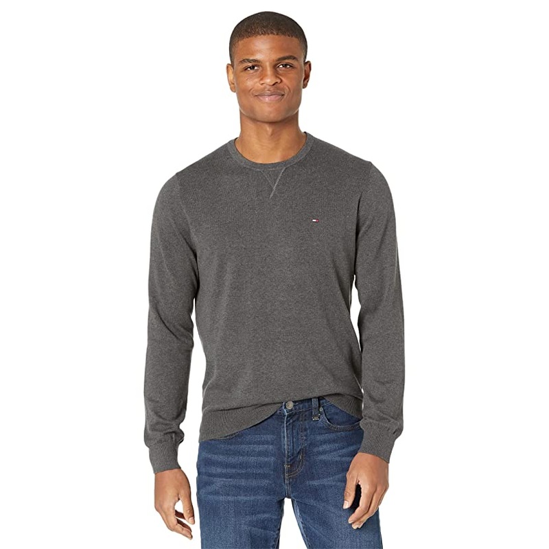 Tommy Hilfiger Men's Charcoal Heather Crewneck Sweater  Size XS