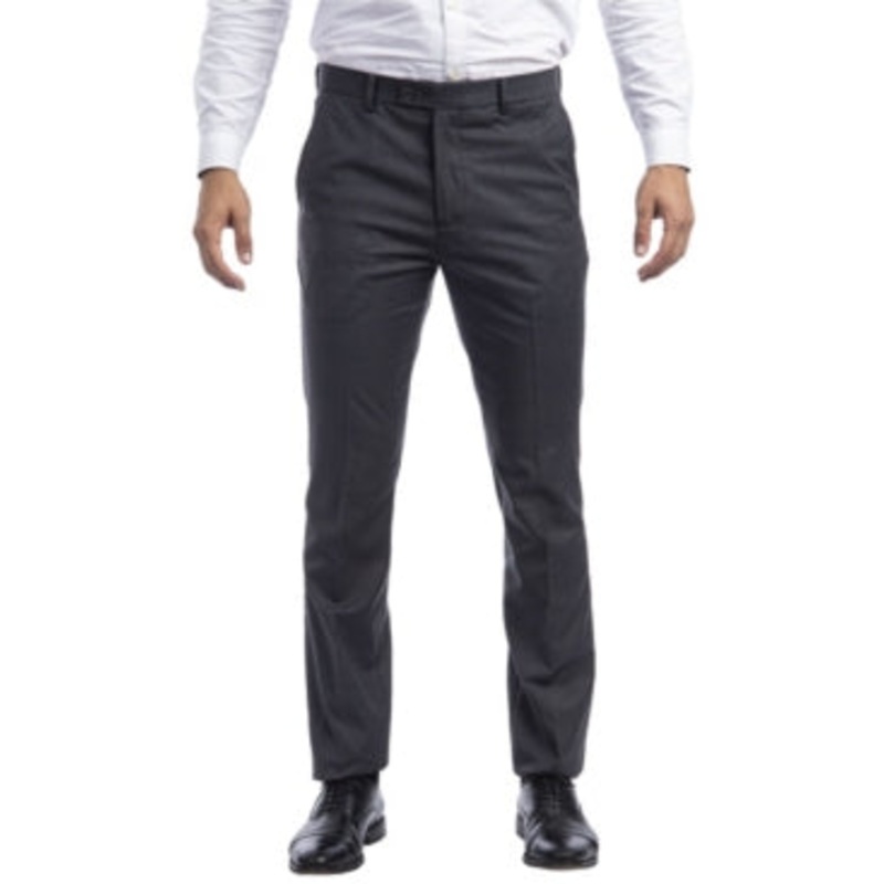 Alexander Men's Skinny Fit Business Dress Pants Gray 40" Waist