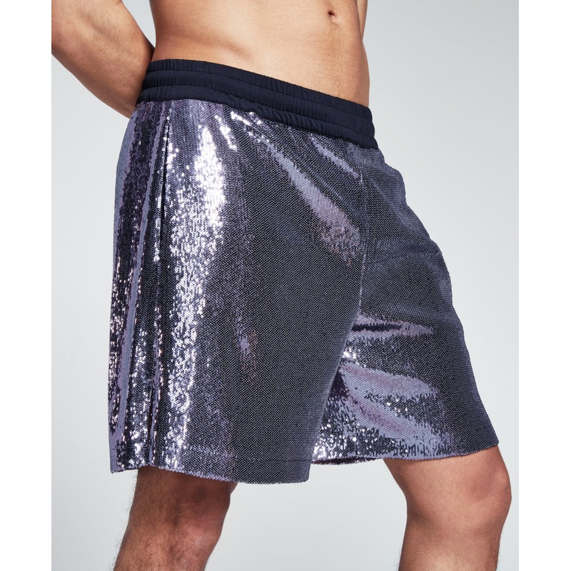 And Now This Jerome Lamaar Mens Sequin Shorts  Gray XL