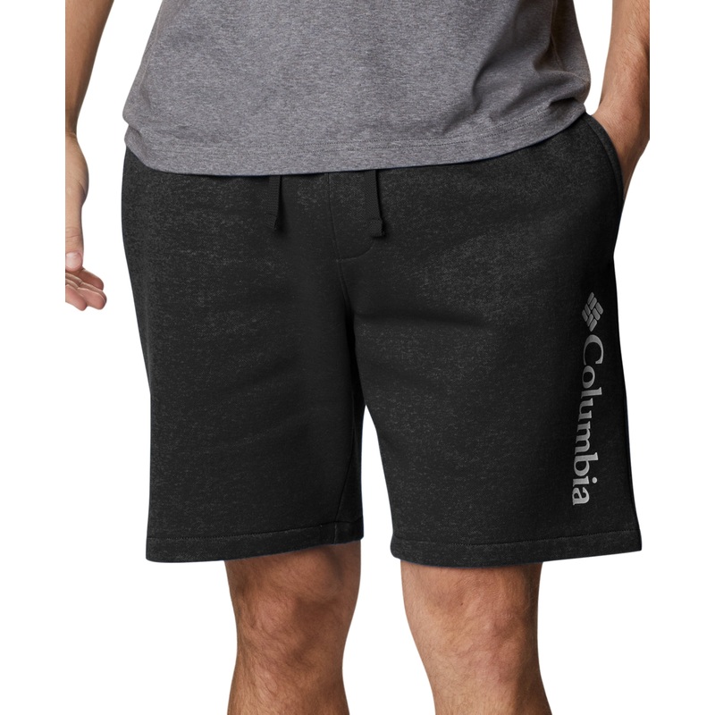 Columbia Men's Trek Logoprint Fleece Shorts Medium Black