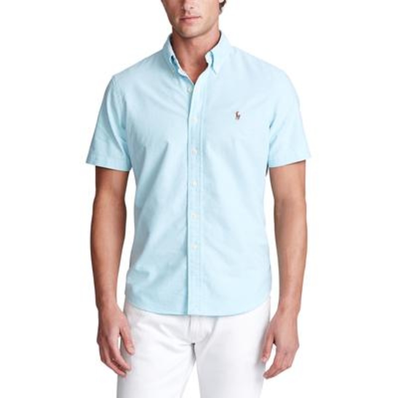 Polo Ralph Lauren Oxford Short Sleeve Shirt  Aegean Blue  Xl