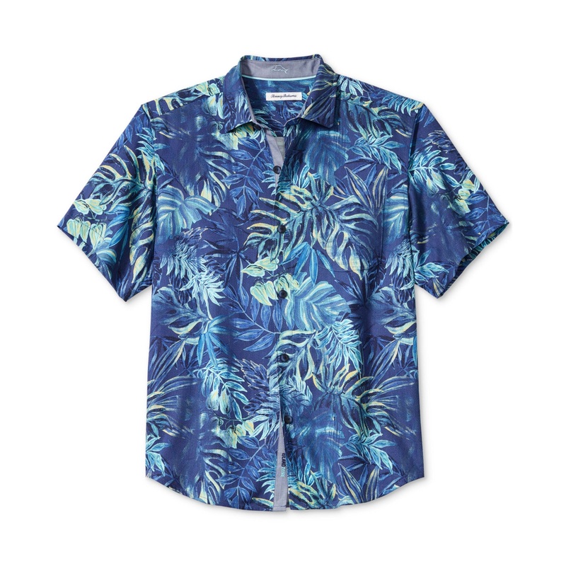 Tommy Bahama Solana Sands Islandprint Button Down Shirt  Navy Medium