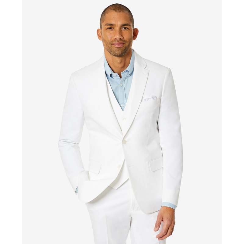 Tommy Hilfiger Men's Modernfit Flex Stretch Suit Jacket White 46L