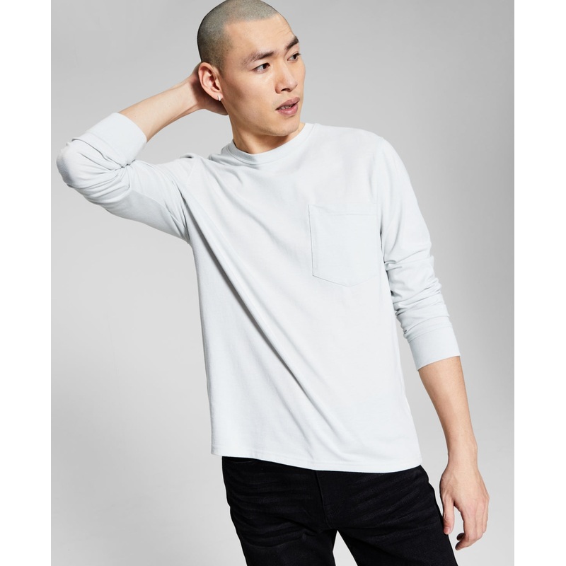 And Now This Men's Pocket Long Sleeve T-Shirt Lt Pas Grey Medium