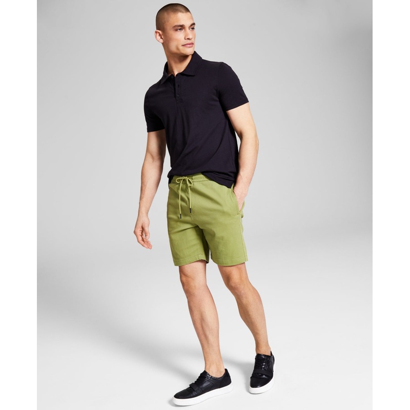 And Now This Mens Brushed Twill Shorts Green Small