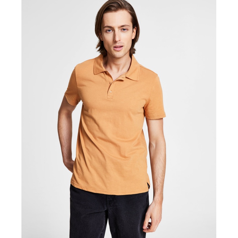 And Now This Mens Knit Polo Shirt  Biscuit  Brown Large