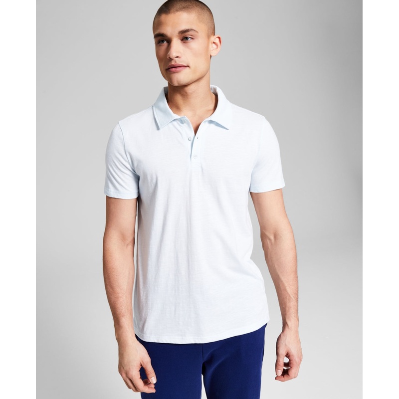 And Now This Mens Knit Polo Shirt Blue 2XL