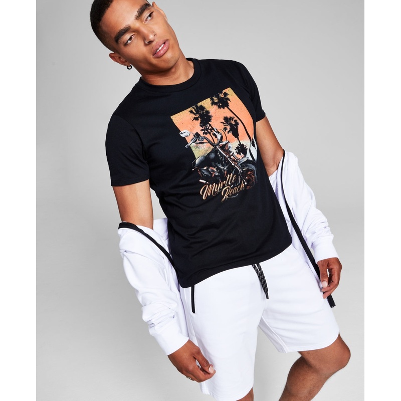 And Now This Mens Myrtle Beach Graphic T shirt Black Small