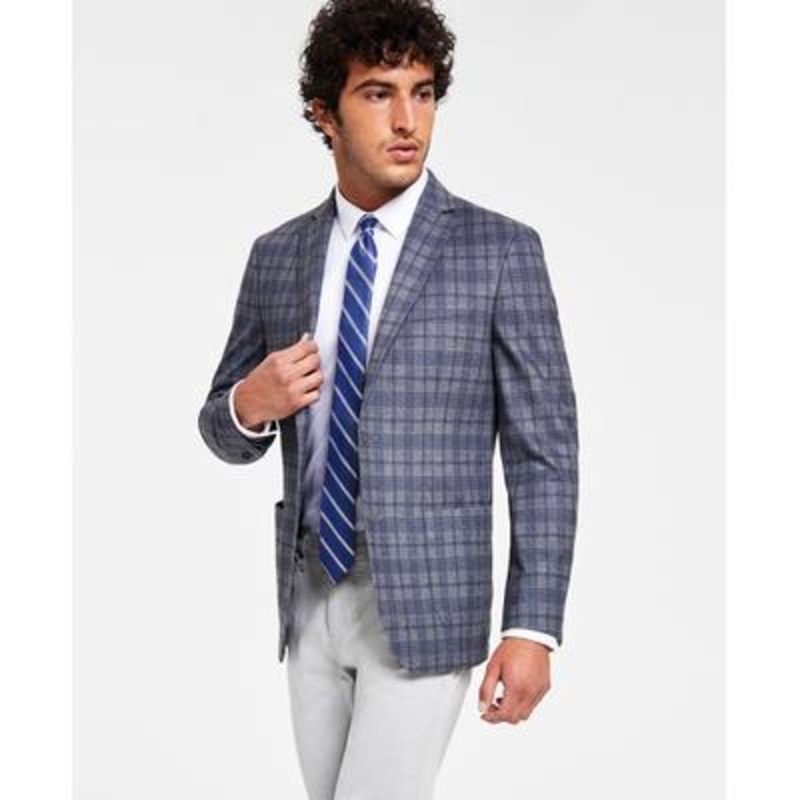 Bar Iii Men's Slim fit Knit Sport Coat  Grey 38S