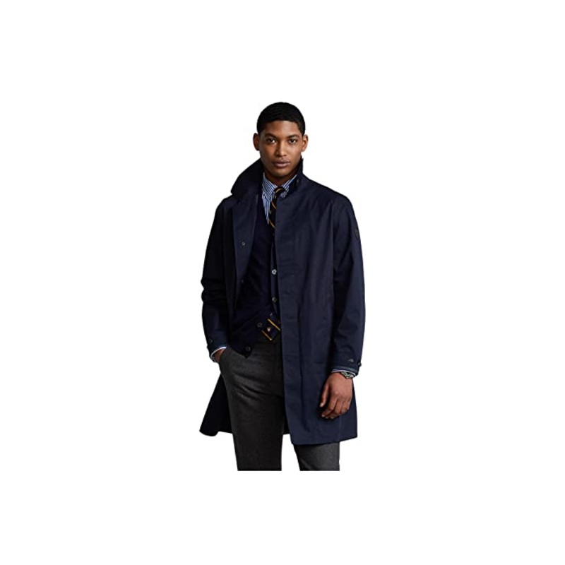 Polo Ralph Lauren Water-Repellent Twill Coat XL Navy Blue
