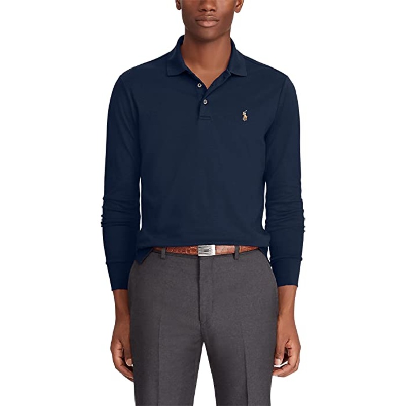 Ralph Lauren Men's Big & Tall Cotton Polo Shirt French Navy 2Xb