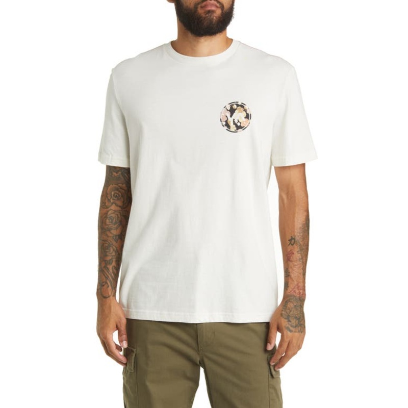 RVCA VA Mens Mod Fill Short Sleeve Tee Shirt White 2XL