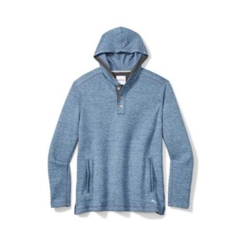 Tommy Bahama Men's Vintage Blue Queensland Quilted Hoodie Xxl