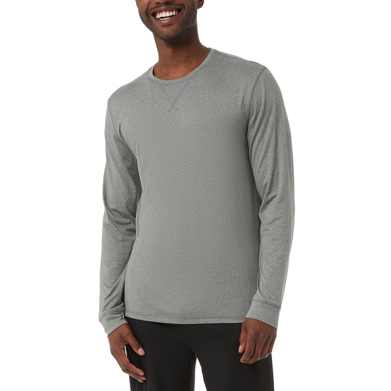 32 Degrees Men's Crewneck Long sleeve Pajama Shirt  Green  Size 2XL