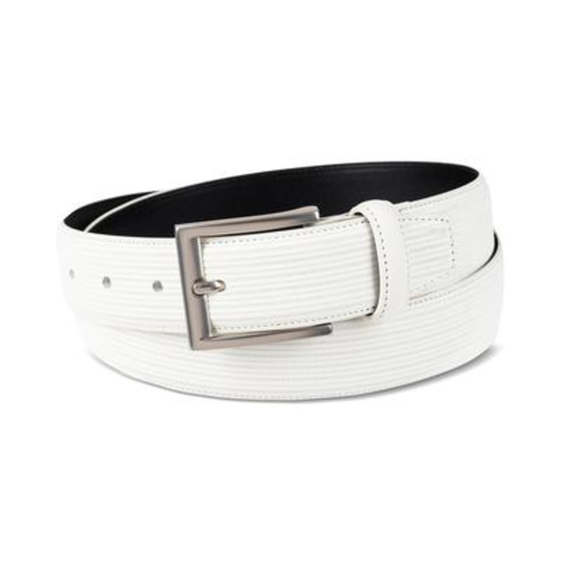 Alfani Men's Faux Suede Belt White Large