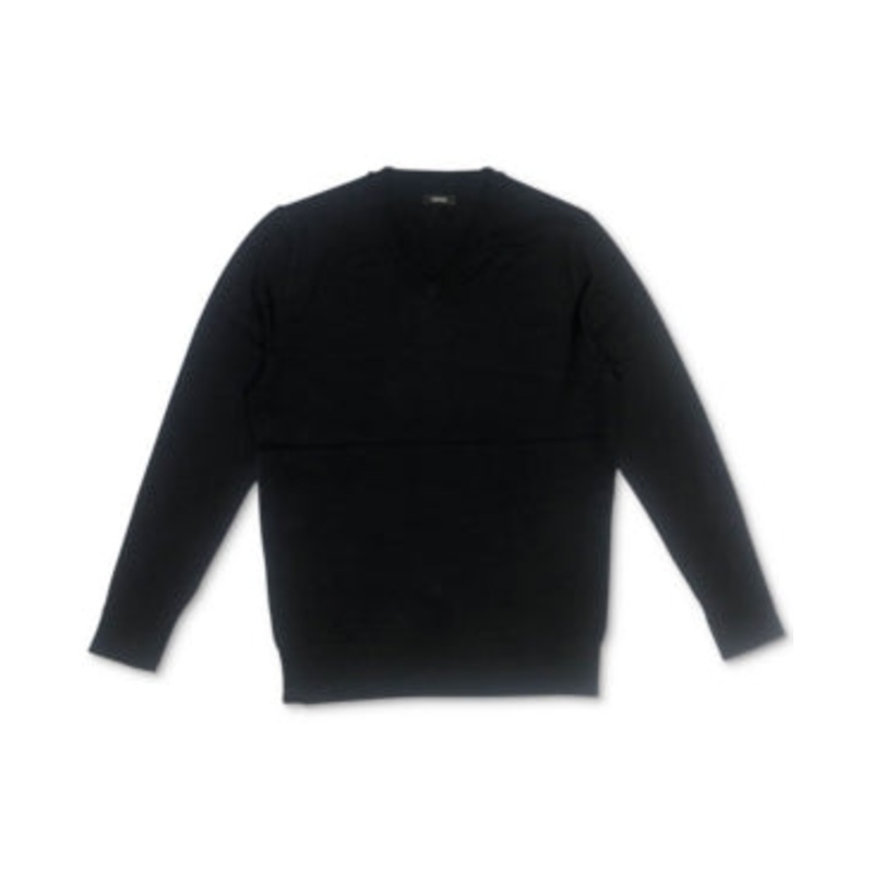 Alfani Men's V-Neck Sweater Deep Black Medium