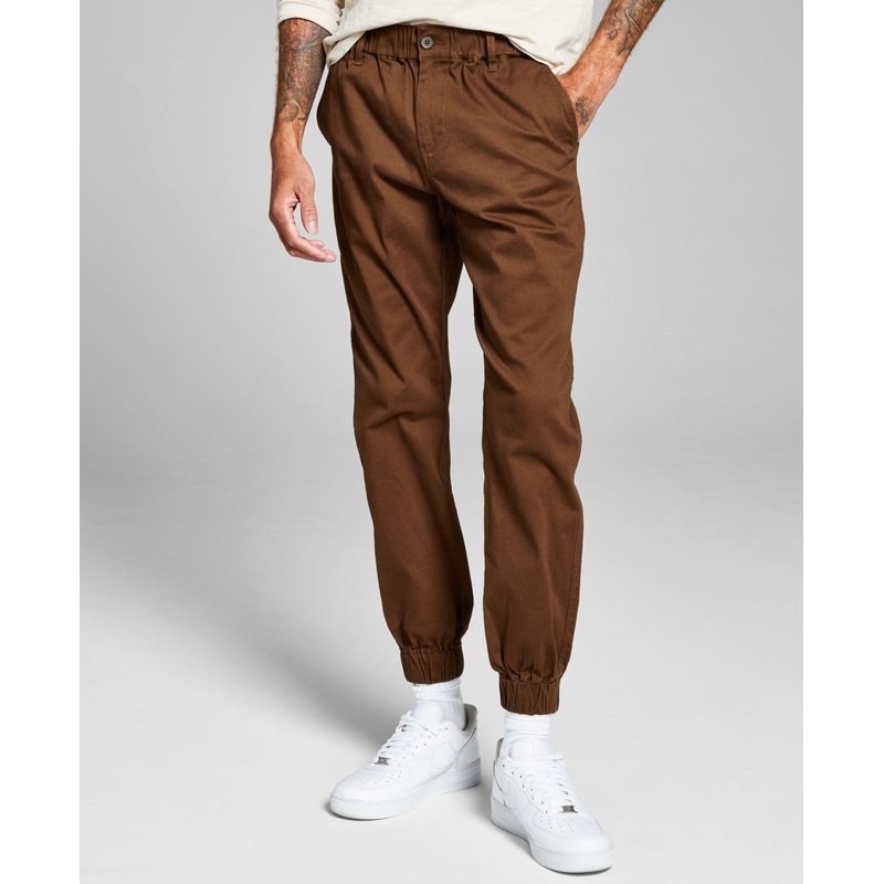 And Now This Men's Button front Jogger Pants Brown 2XL