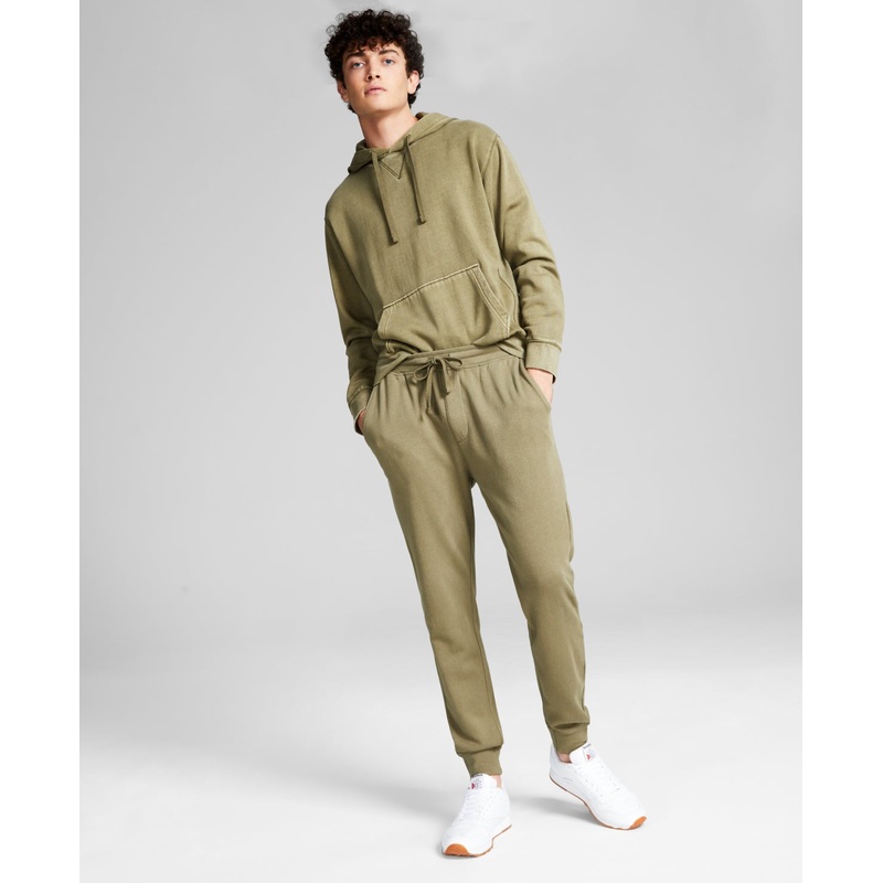 And Now This Men's Soft Knit Fleece Sweatpants Jogger  Olive Green Medium