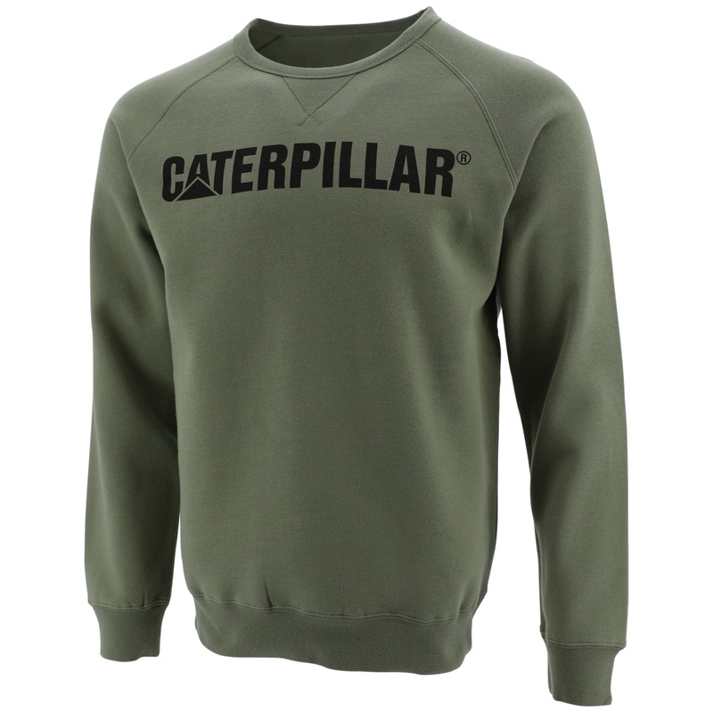 Caterpillar Mens Foundation Logo Sweatshirt Olive Green Large