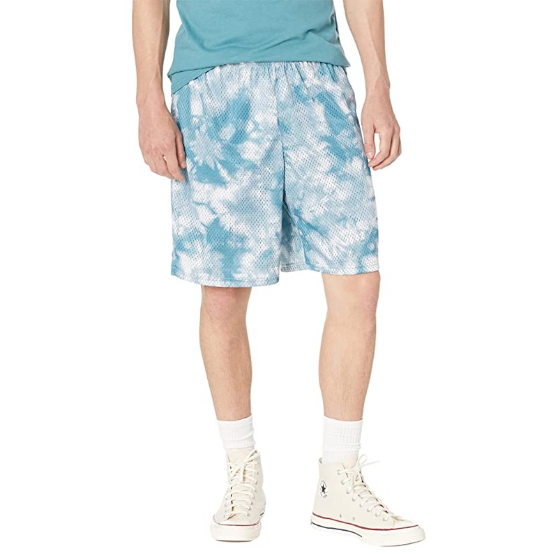 Champion Tiedyed Mesh Shorts  Crush Dye Aqua Tonic  Blue Medium