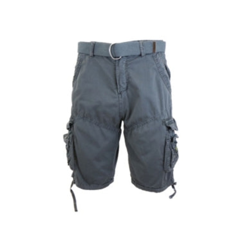 Galaxy By Harvic Mens Belted Cargo Shorts  Gray  Size 32 Regular