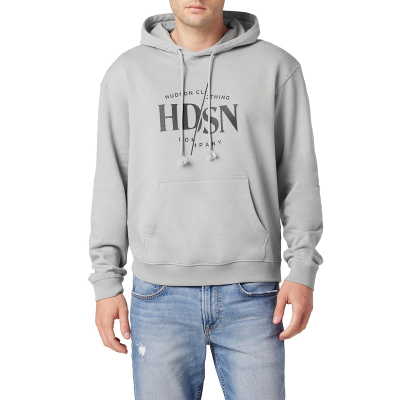 Hudson Men's Graphic Pullover Hoodie Gray Xxl