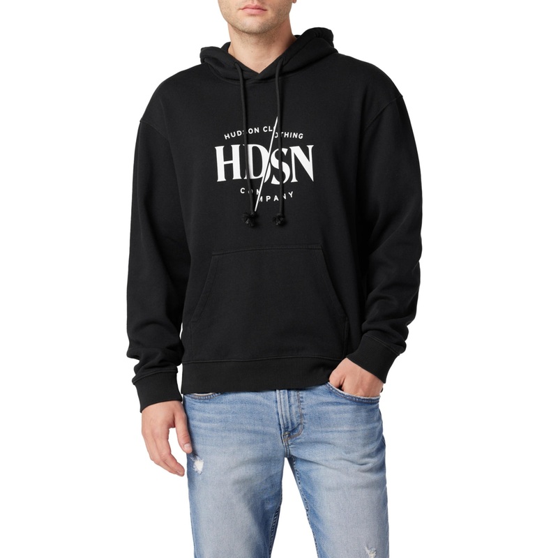 Hudson Mens Graphic Pullover Hoodie Black Xxl