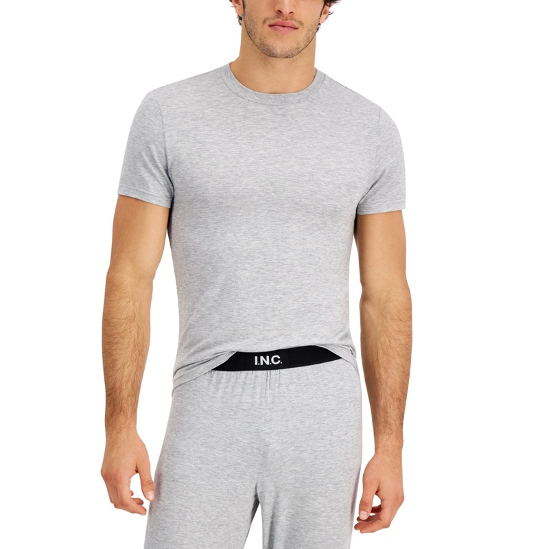 International Concepts Men's Pajama Top Shirt Grey Size Small