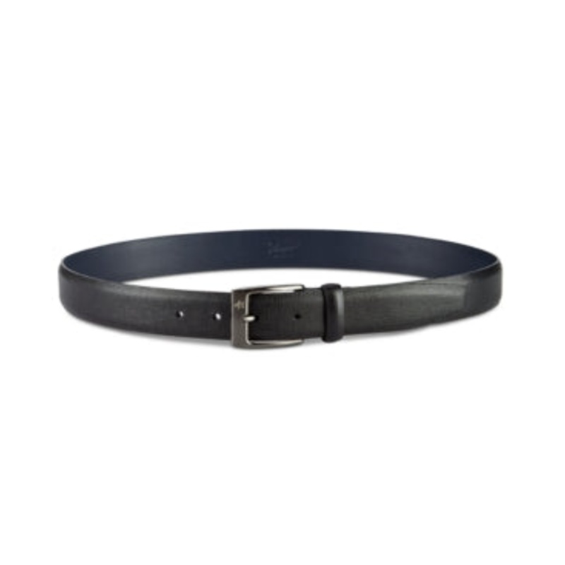Penguin Men's Black Sun Faux Leather Dress Belt 34
