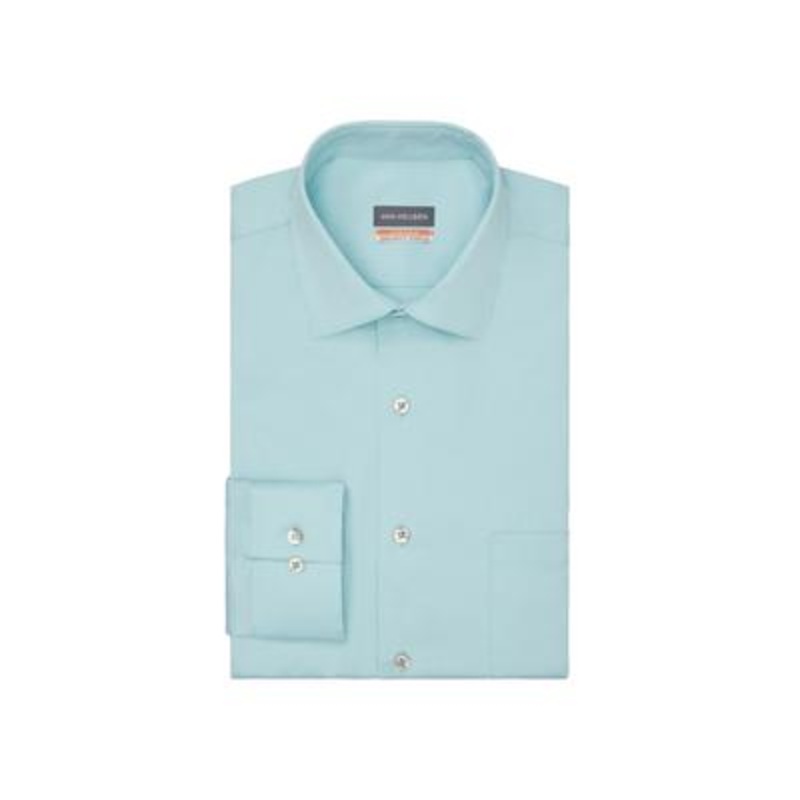 Van Heusen Men's Regular fit Stain Shield Dress Shirt Size: Medium34 35 Blue