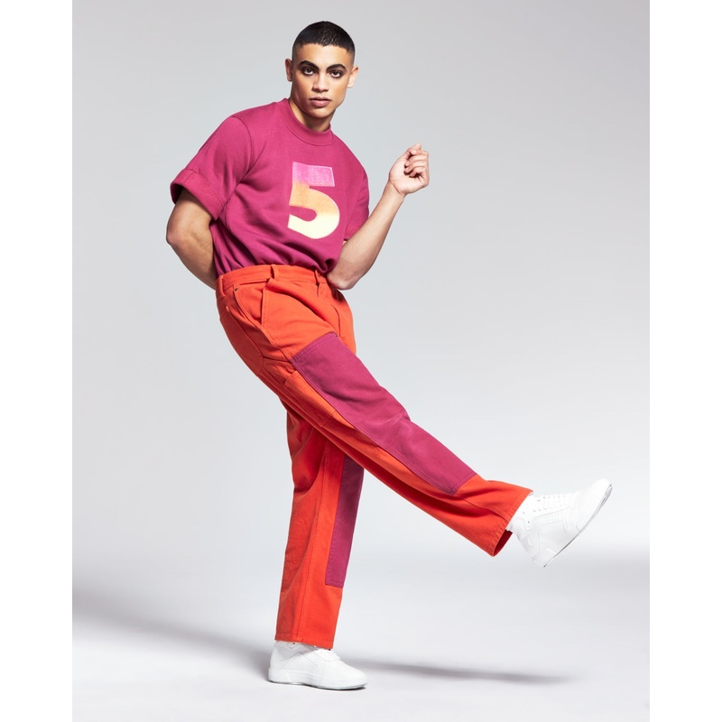 And Now This 5:31 by Jerome LaMaar Men's Painters Pants Orange 36 x 27