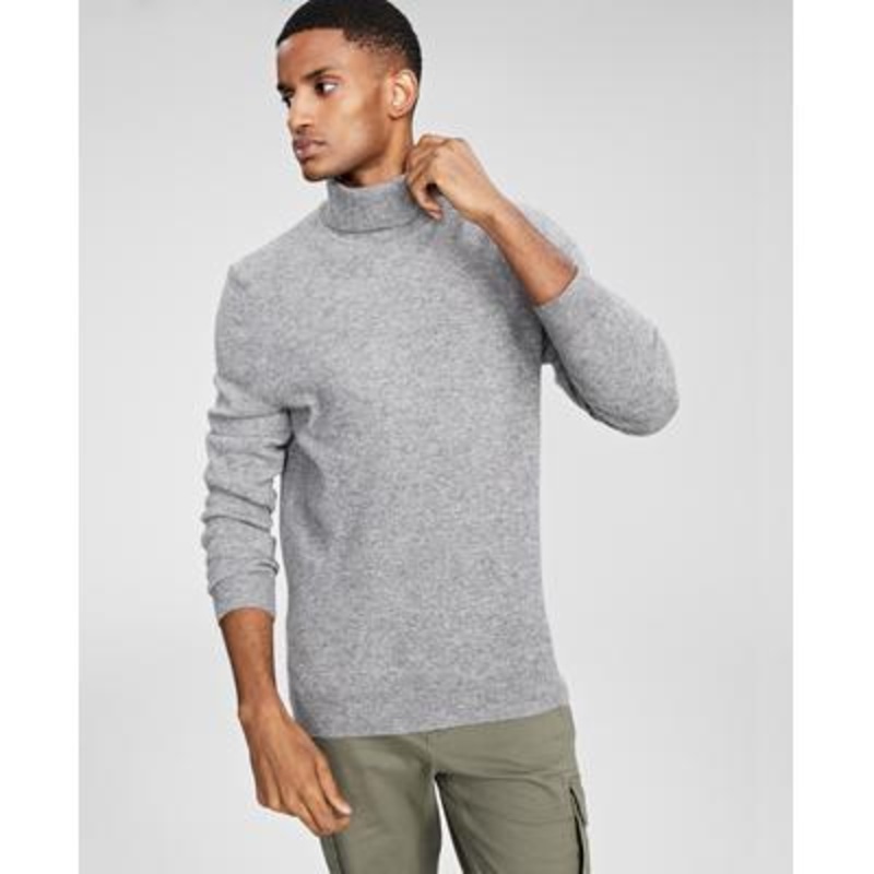 Club Room Cashmere Turtleneck Sweater  Grey Heather  Size Xxl