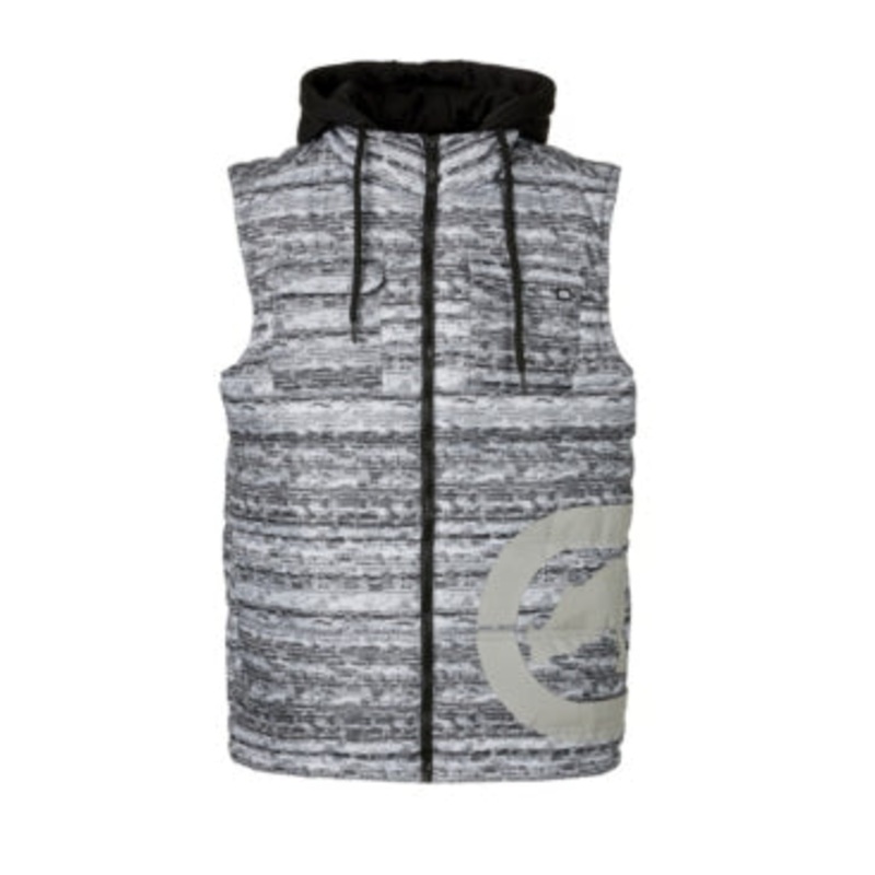 Ecko Unltd Men's Flyknit Puffer Vest Gray Small