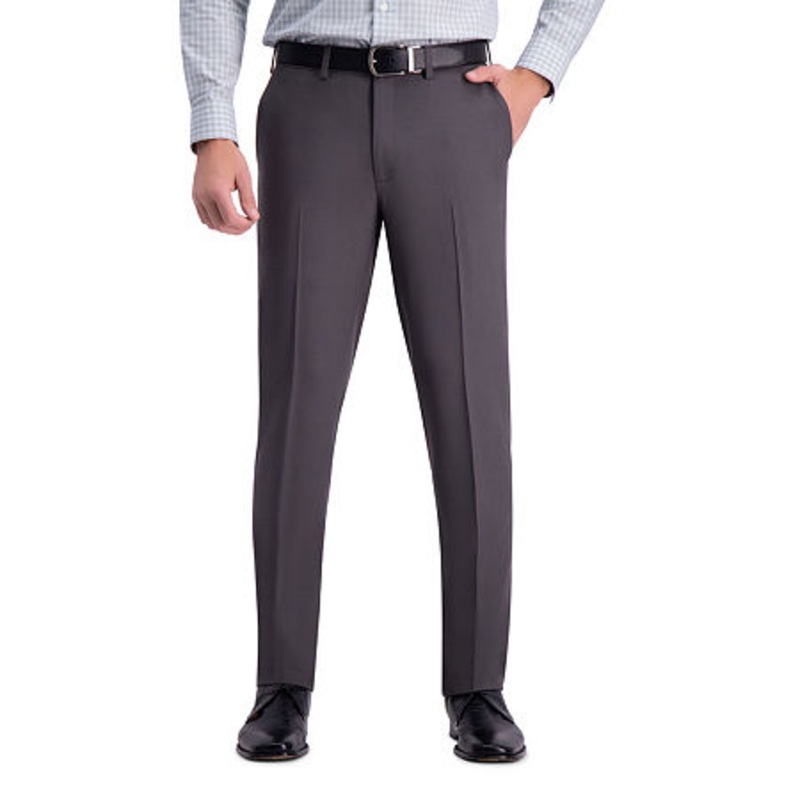 Haggar Men's Premium Comfort Dress Pant Slim Fit Dark Gray 38 X 30